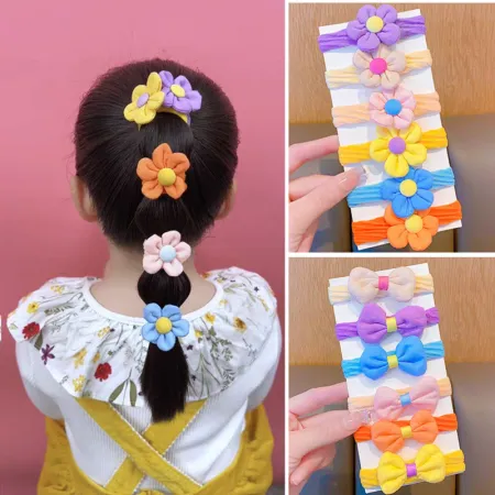 Non-hair-damaging children's bow hair tie, high-elasticity girls' bun hair circle, girls' hair tie, baby rubber band hair accessory, Yifan jewelry Non-hair-damaging children's bow hair tie, high-elasticity girls' bun hair circle, girls' hair tie, baby rubber band hair accessory, Yifan jewelry